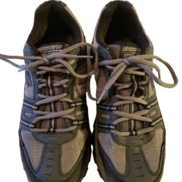 Skechers Athletics M Fit Mens Shoes (50124) Gray Leather & Mesh U.S. Size 10 - Picture 1 of 9